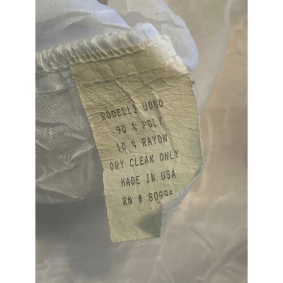 GUC Rodelli Uomo Vintage White Semi Sheer Men's Shirt Polyester/Rayon Size Med - Picture 4 of 5